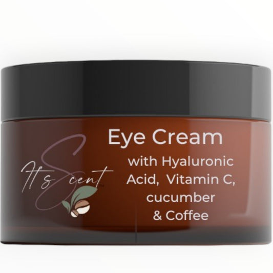 Eye Cream with hyaluronic acid, vitamin C, cucumber and coffee. Anti Aging